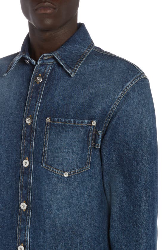 Bottega Veneta Long-sleeve Denim Shirt In Mid Blue