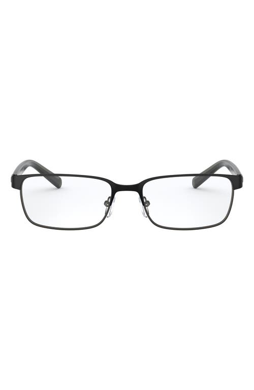 56mm Rectangular Reading Glasses in Matte Black