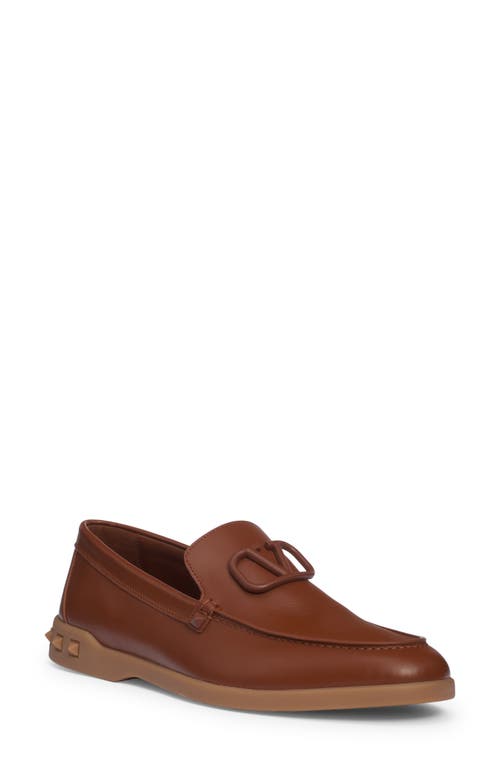 Valentino Garavani VLOGO Signature Loafer in Tan Brown at Nordstrom, Size 7Us