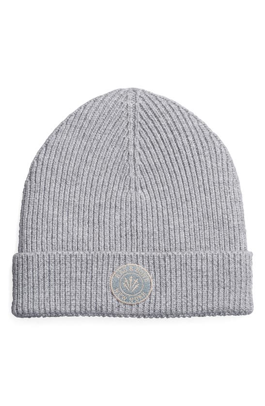 RAG & BONE CHARLIE LOGO PATCH WOOL BLEND BEANIE