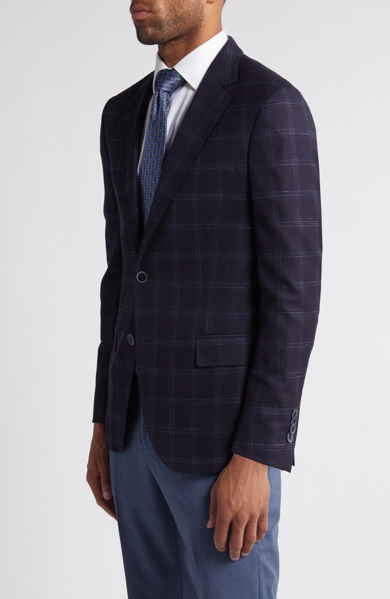 Peter Millar Hyperlight Soft Windowpane Check Stretch Wool Sport Coat ...