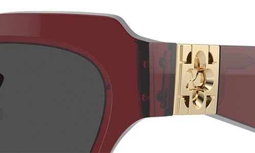 Shop Burberry 52mm Irregular Sunglasses In Bordeaux