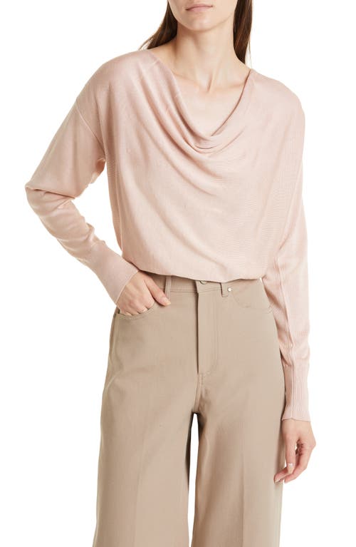 M.M.LaFleur The Monica Silk Jersey Sweater in Pink Salt