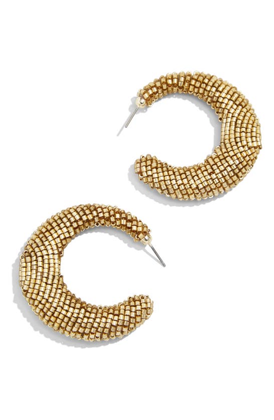 Baublebar Callie Beaded Hoop Earrings In Gold