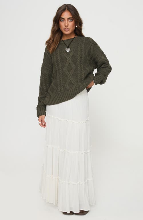 Princess Polly Anaya Oversize Sweater In Green