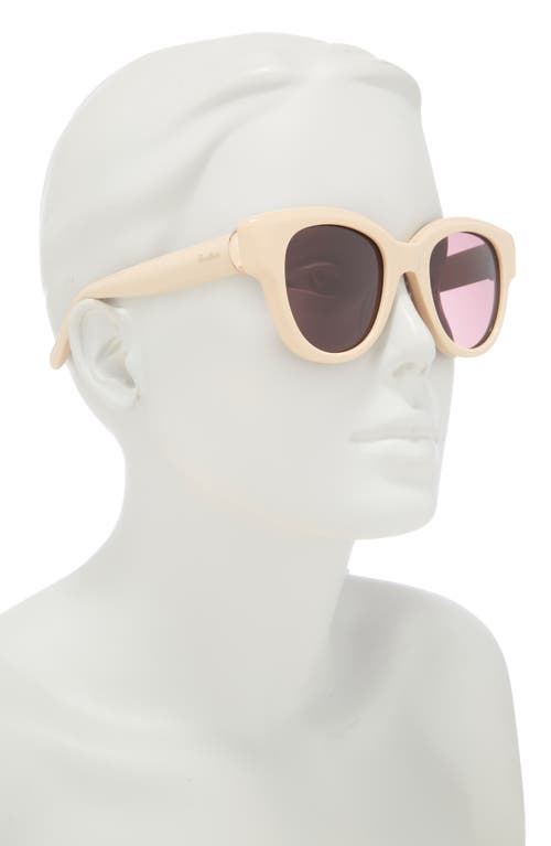 Pomellato 49mm Novelty Round Sunglasses In Nude Violet