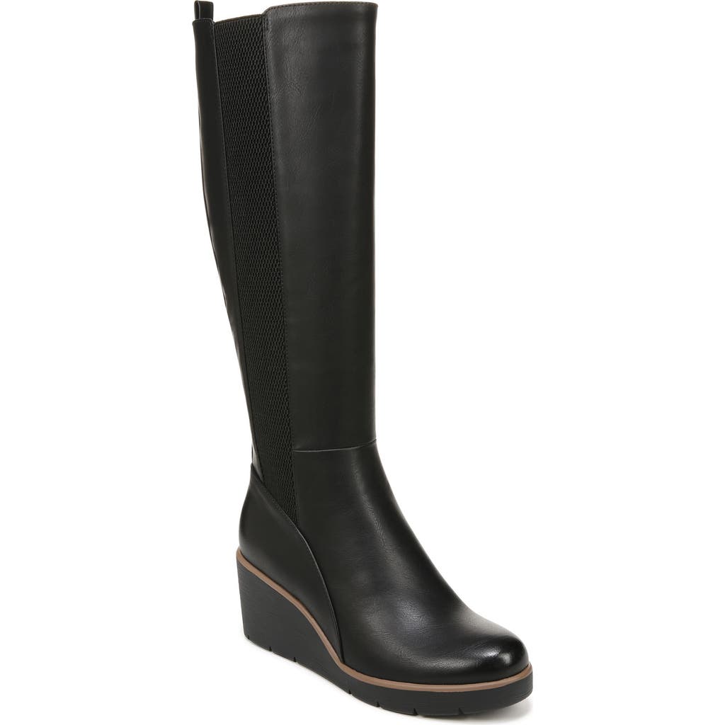 Soul Naturalizer Adrian Knee High Wedge Boot In Black Synthetic