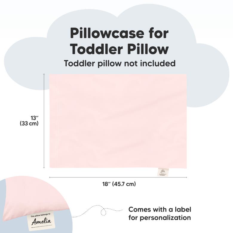 Keababies Printed Toddler Pillowcase 13x18" In Mist Pink