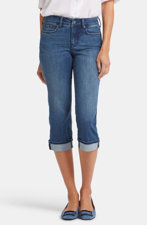 Nydj Marilyn Roll Cuff Crop Capri Jeans In Blue Ridge