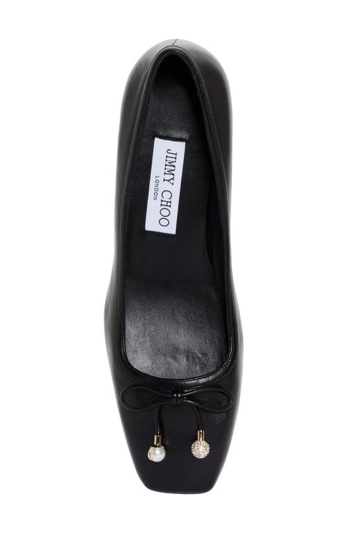 Shop Jimmy Choo Elme Square Toe Ballet Pump In Black