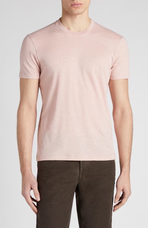 Short Sleeve Crewneck T-Shirt in Dusty Pink