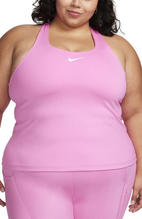 Nike Dri-FIT Swoosh Bra Racerback Tank Playful Pink/white at Nordstrom, X