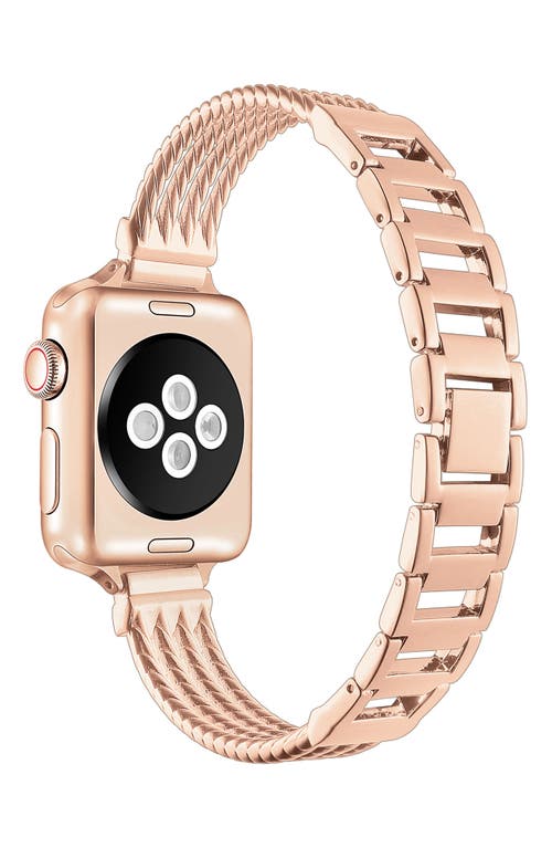 The Posh Tech Clara 38mm Apple Watch® Bracelet Watchband In Rose Gold