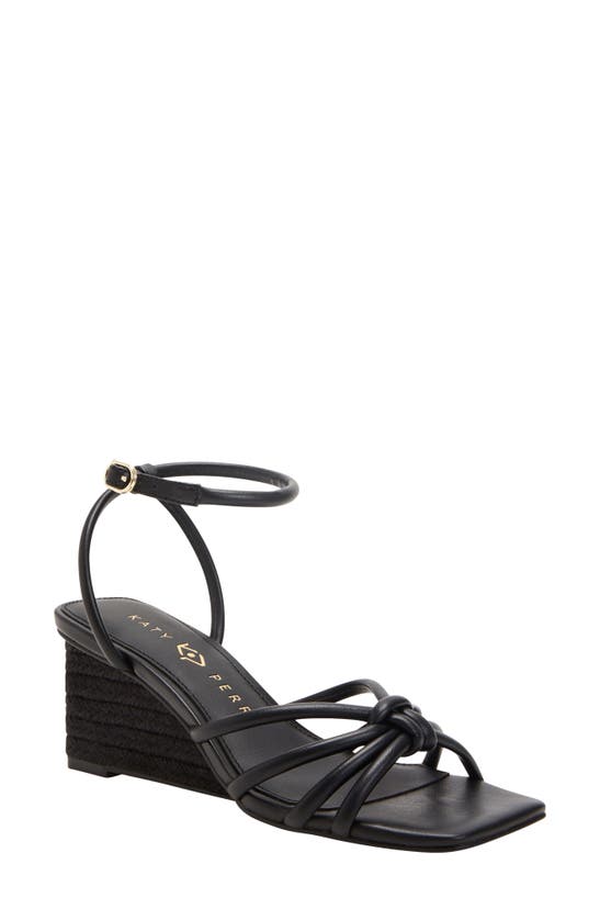 Shop Katy Perry The Irisia Ankle Strap Wedge Sandal In Black