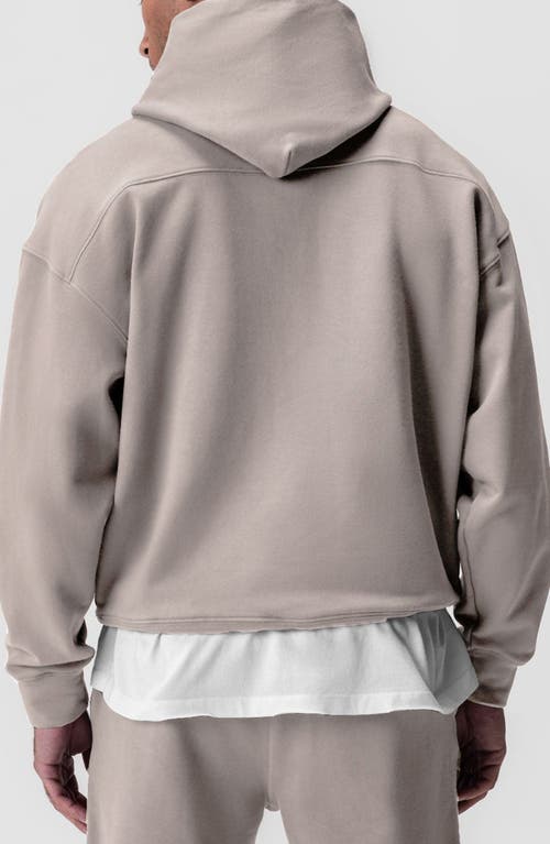 Shop Asrv Tech-terry Oversize Hoodie In Chai