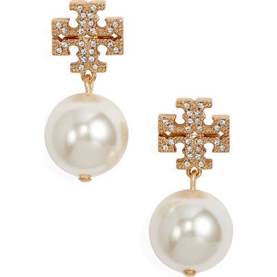 Tory Burch Imitation Pearl Drop Earrings