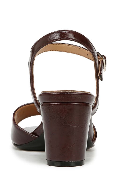 Naturalizer Bristol-ornament Ankle Strap Block Heel Sandals In Merlot Red