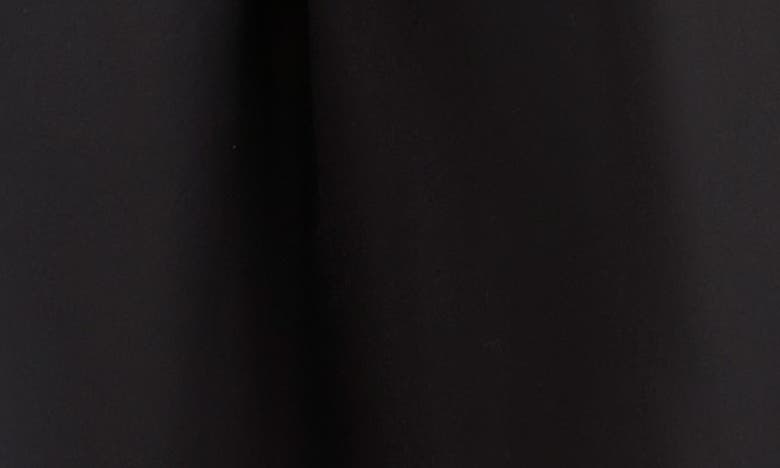 Shop Marcella Clara Belted Ponte & Cotton Midi A-line Dress In Black