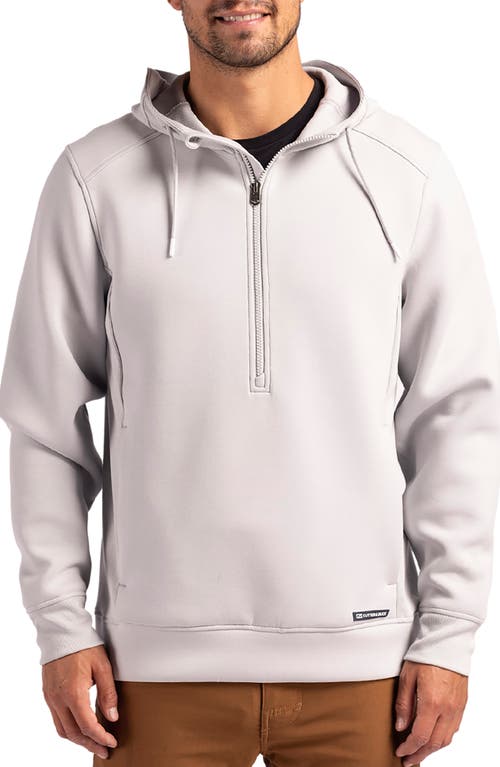 Shop Cutter & Buck Roam Interlock Half Zip Hoodie In Solitare