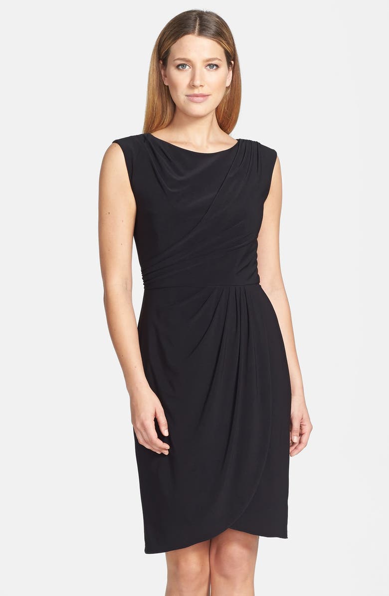 Adrianna Papell Asymmetrical Drape Jersey Dress | Nordstrom