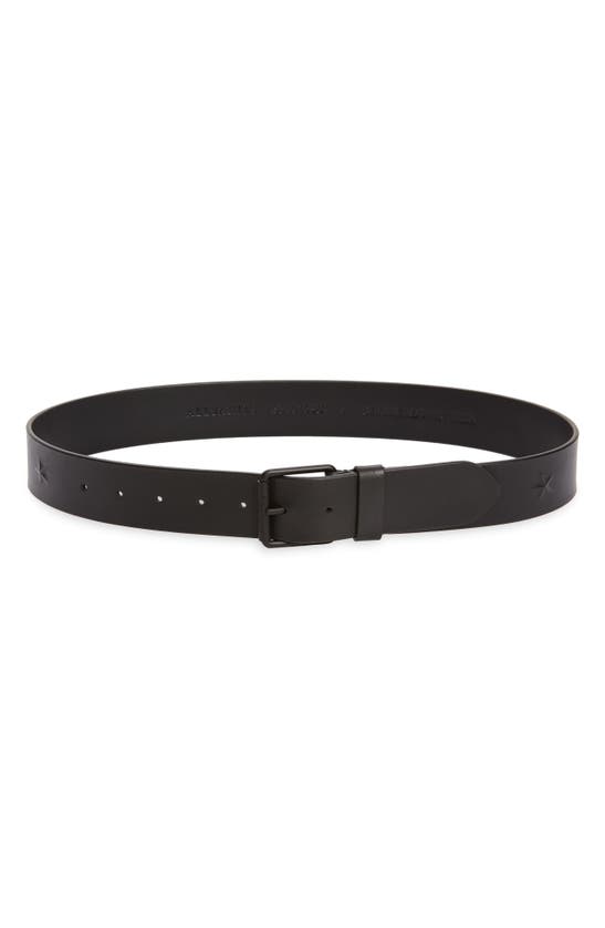 Shop Allsaints Star Studded Belt In Black / Matte Black