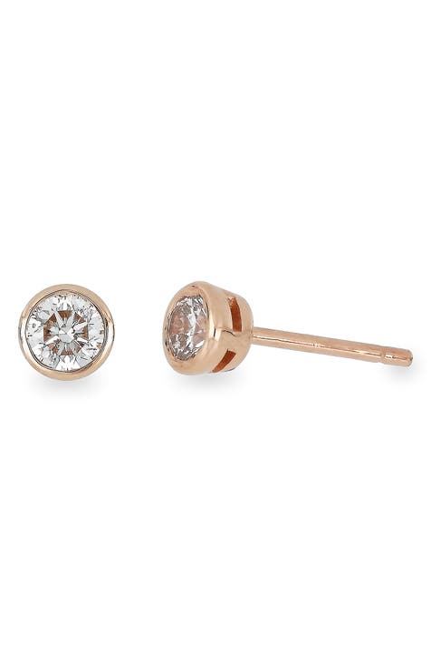 14K Gold Bezel Diamond Stud Earrings - 0.33 ctw. (Nordstrom Exclusive)