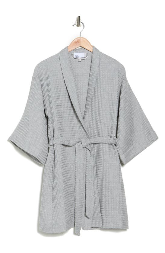 Nordstrom Rack Waffle Weave Robe In Grey Heather