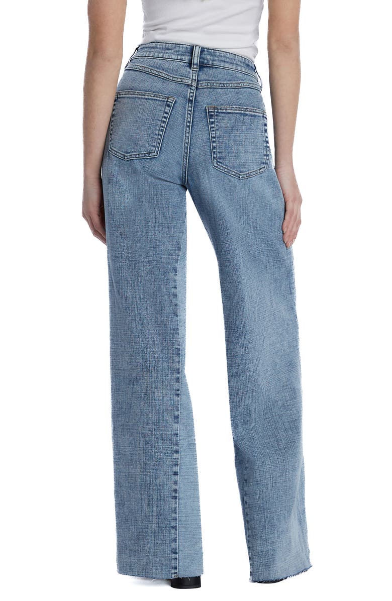 HINT OF BLU Happy Dual Two-Tone High Waist Wide Leg Jeans | Nordstrom
