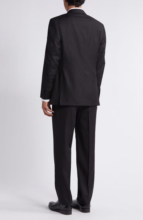 Canali Solid Wool Suit In Black