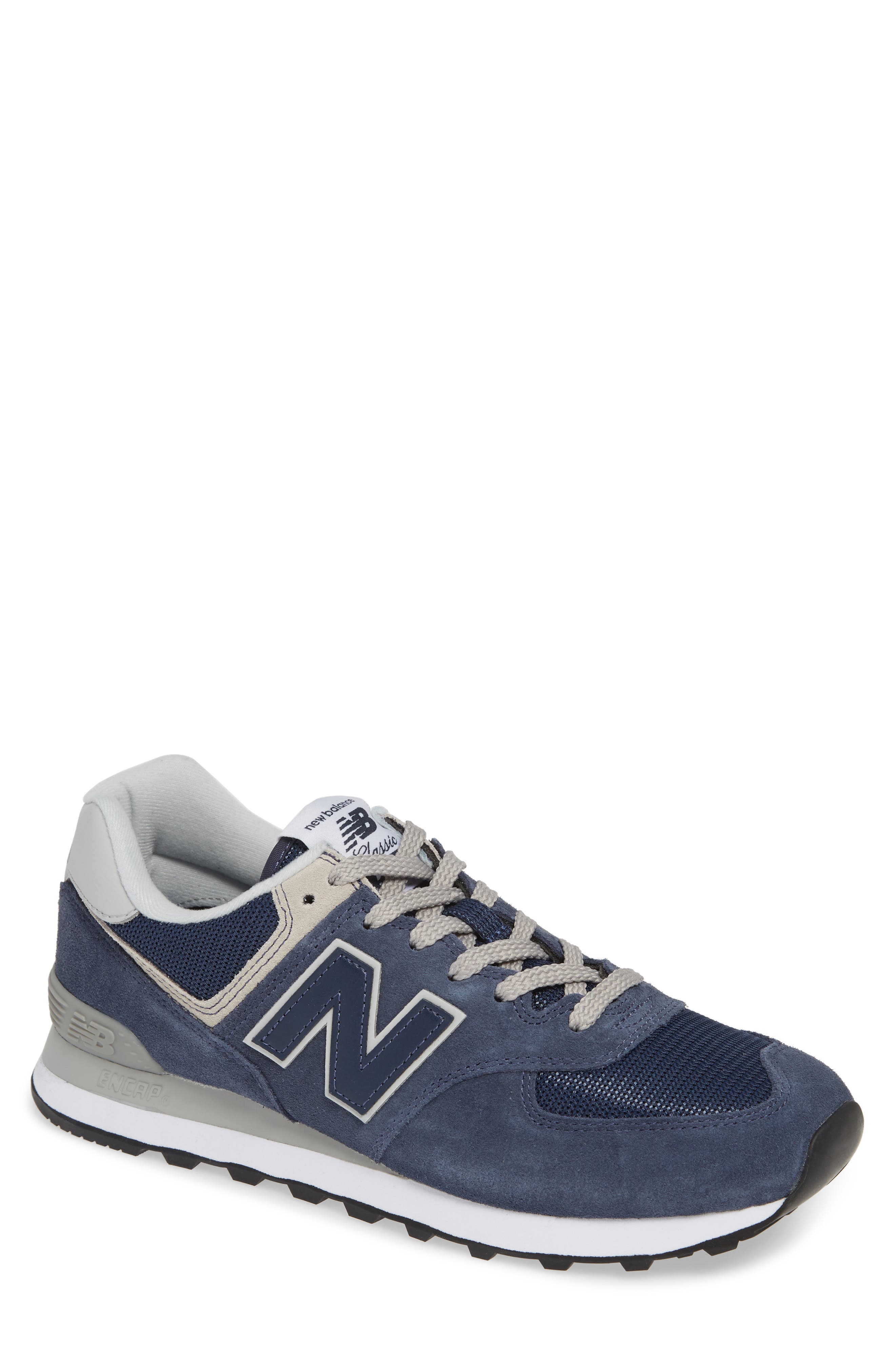 UPC 739655803758 product image for Men's New Balance 574 Classic Sneaker, Size 10.5 D - Blue | upcitemdb.com