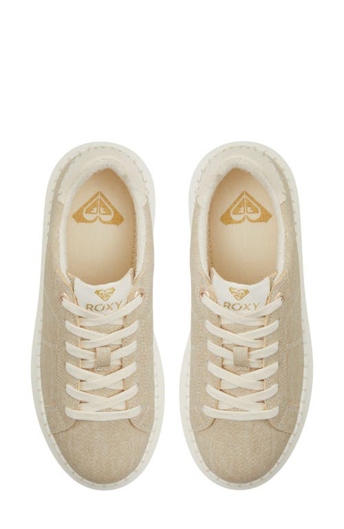 Roxy Stellar Platform Sneaker In Parchment