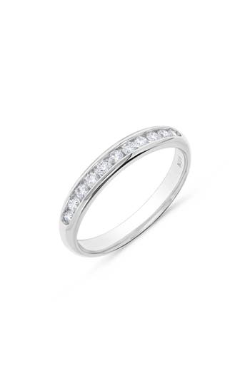 H.j. Namdar 14k White Gold Channel Set Round Diamond Band Ring