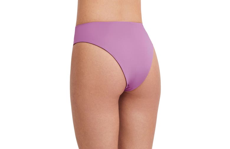 Au Naturel By Gottex Solid High Leg High Waist Swim Bottom In Dusk Mauve