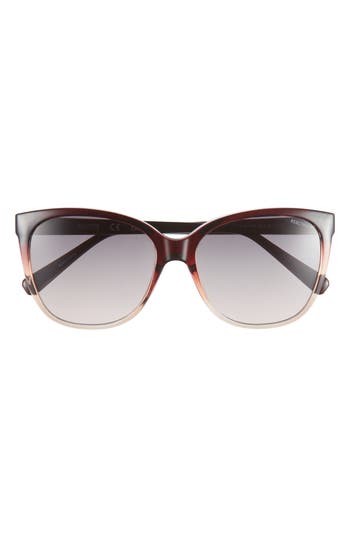 Kenneth Cole 56mm Gradient Pillow Sunglasses In Brown