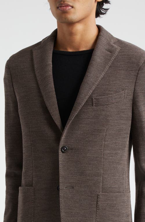 Shop Boglioli K-jacket Wool & Cotton Knit Sport Coat In Brown