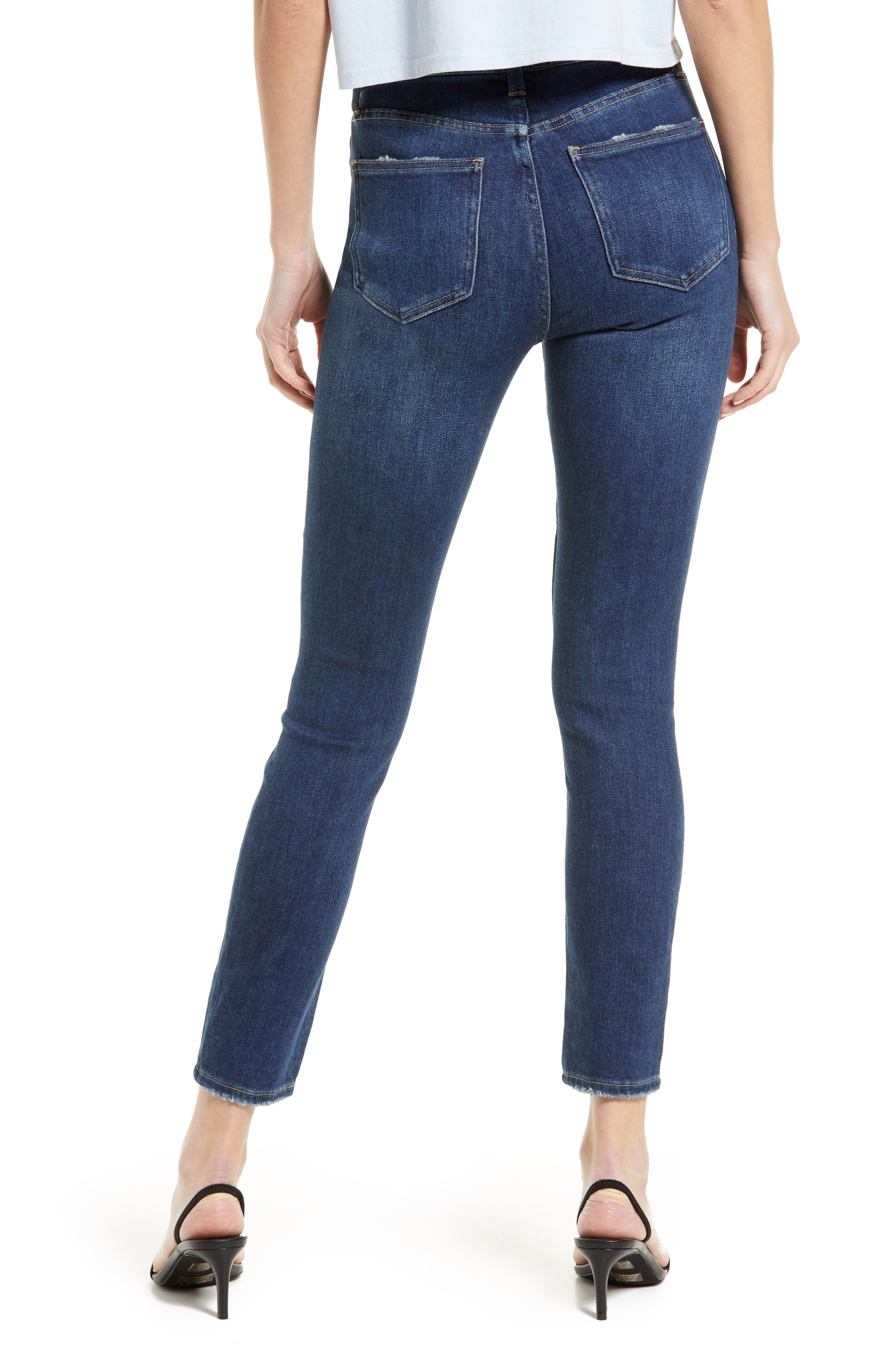 Pistola Aline High Waist Skinny Jeans in Dark Blue