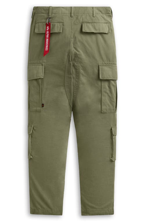 Shop Alpha Industries Acu Straight Leg Cargo Pants In Green