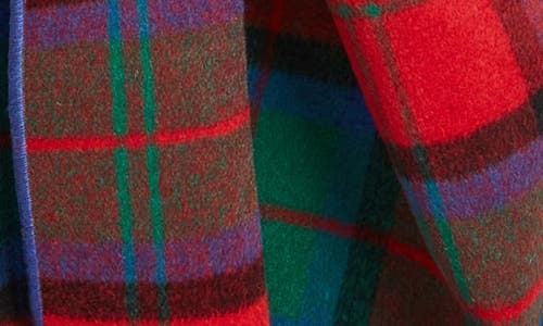 Clifton Wilson Plaid Wool Scarf In Red
