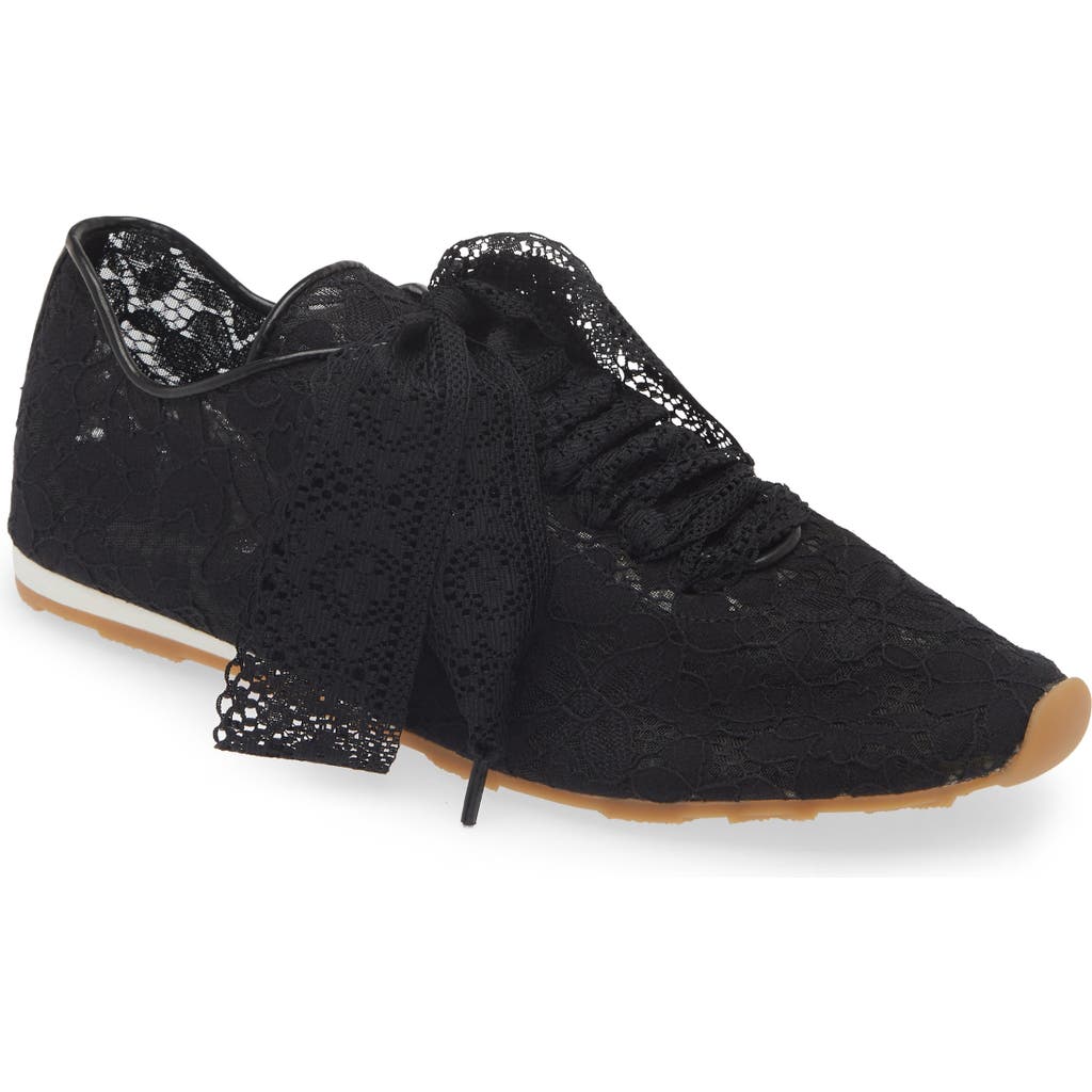 Jeffrey Campbell Wing Lace Sneaker In Black Combo