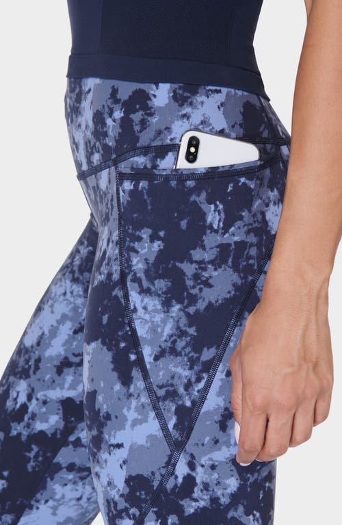 Shop Sweaty Betty Power 7/8 Workout Pocket Leggings In Blue Terrain Camo Print