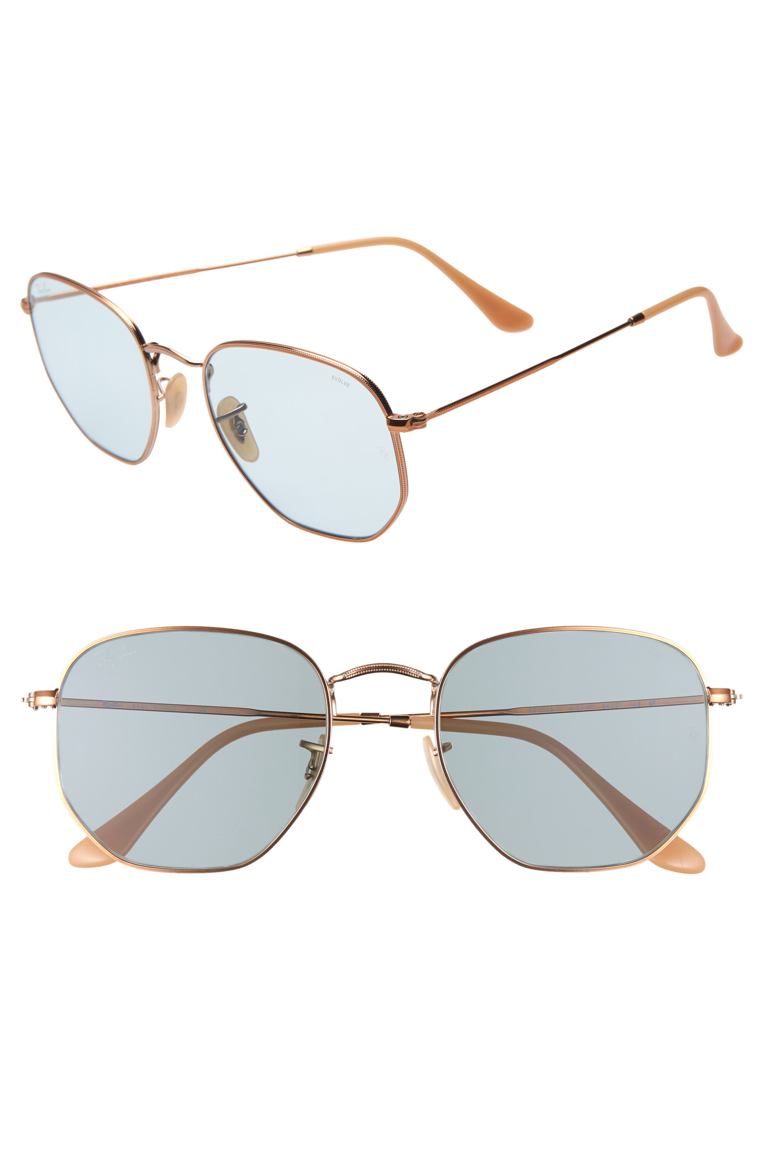 RayBan 54mm Evolve Photochromic Hexagon Sunglasses Nordstrom