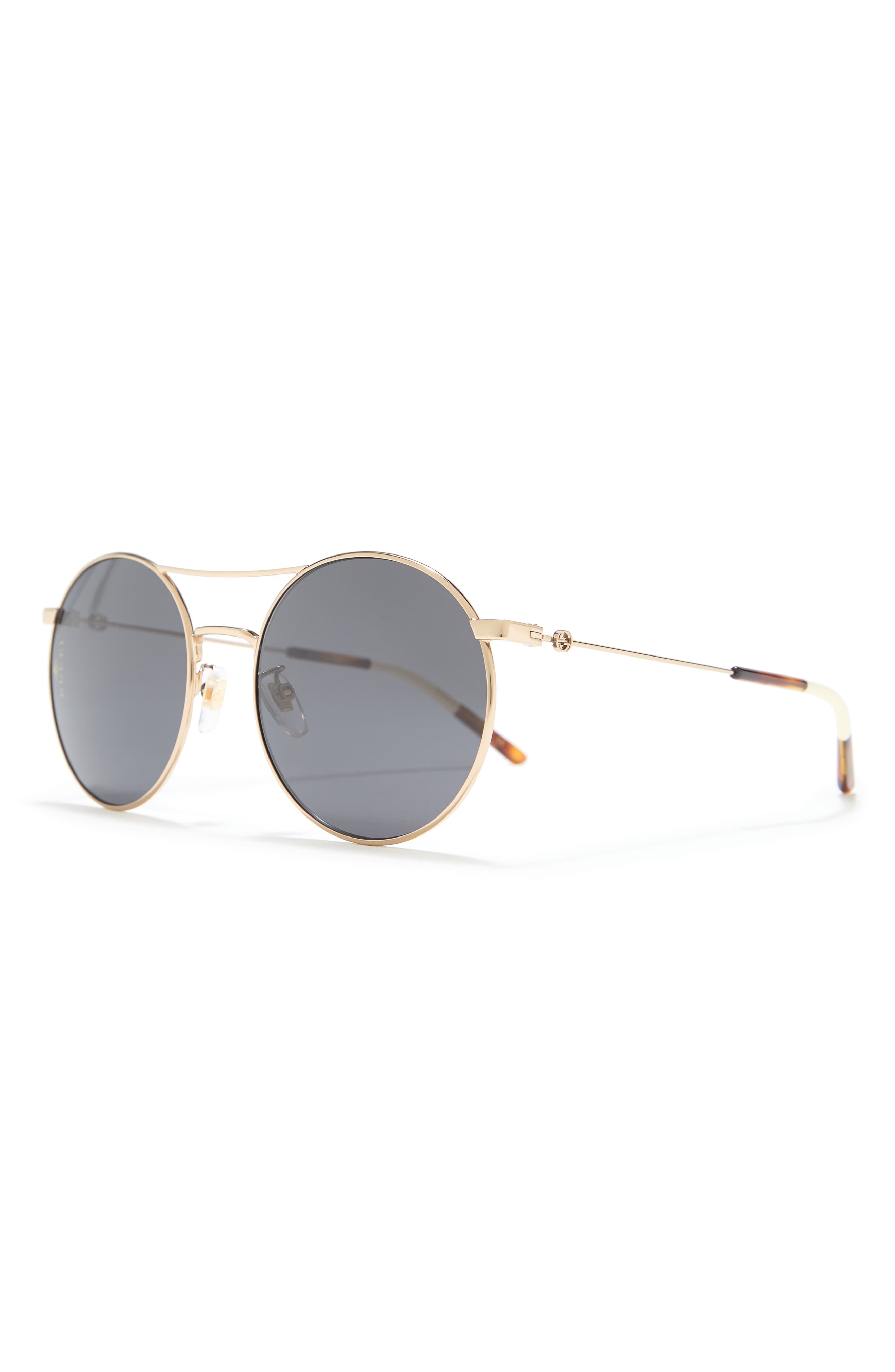 gucci 56mm round sunglasses