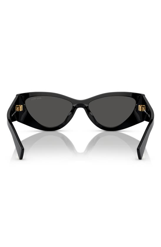Miu Miu Mu 06ys Monochrome Acetate Cat-eye Sunglasses In Black