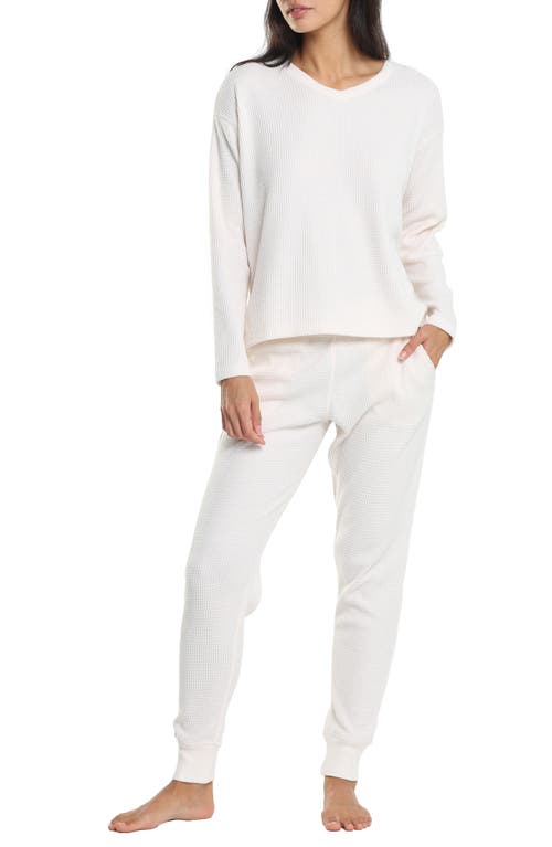 Papinelle Super Soft Waffle Weave Pajamas in Ecru