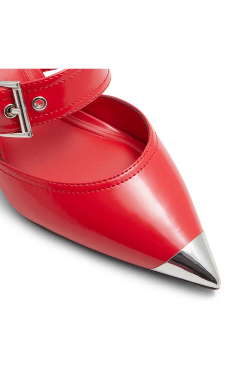 Shop Aldo Gretla Pointed Cap Toe Mule In Red