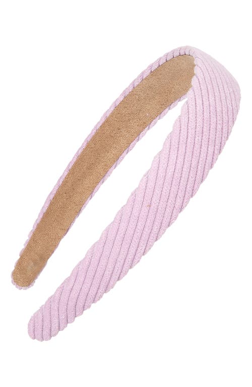 Cara Corduroy Headband in Lavender
