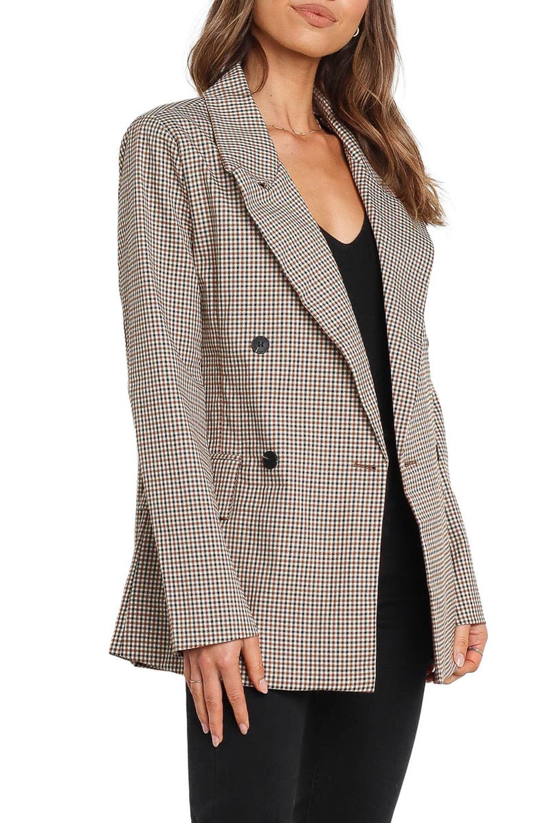 Petal & Pup Juliette Check Double Breasted Blazer | Nordstrom