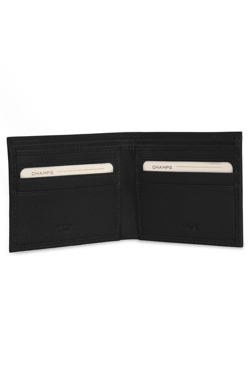 CHAMPS CHAMPS ONYX LEATHER RFID BIFOLD WALLET 