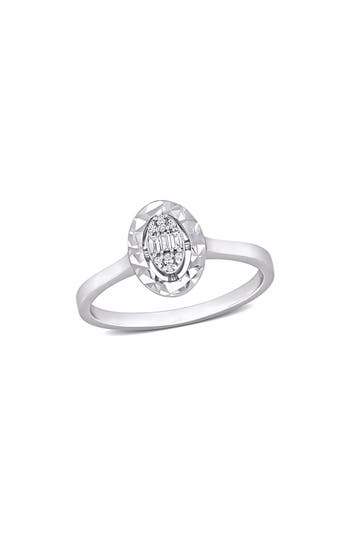 Delmar Diamond Accent Ring In Silver/clear