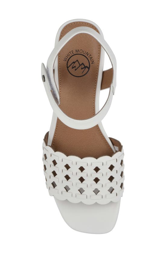 Shop White Mountain Footwear Alumina Block Heel Sandal In White/ Smooth